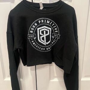 Born Primitive Black Cropped Logo Sweatshirt